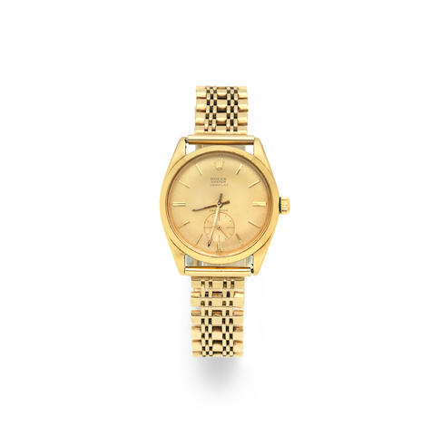 Bonhams : Rolex. An 18K gold manual wind bracelet watch Veriflat, Ref ...