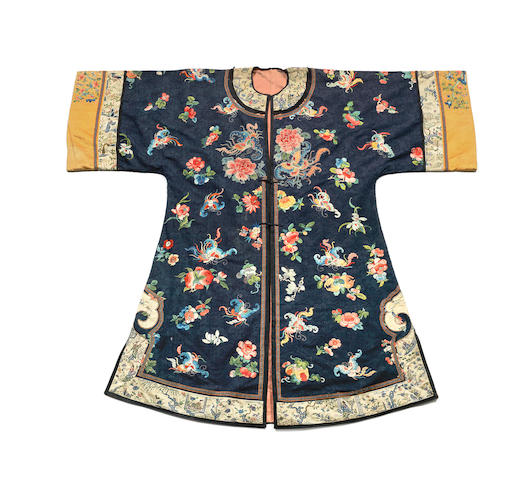 Bonhams : A group of three silk embroidered robes 19th/20th century (3)