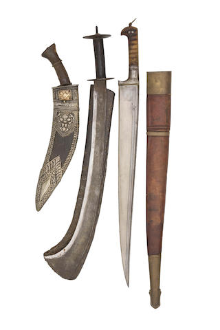 Bonhams : A Nepalese Kora, Two Khyber Knives, And An Indian Pesh-Kabz