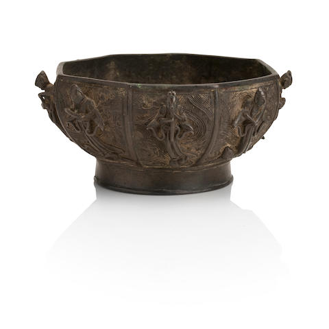 Bonhams : A bronze octagonal eight immortals bowl Ming Dynasty, 17th ...