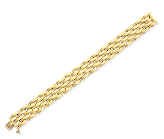 Bonhams : A gold bracelet, by Cartier