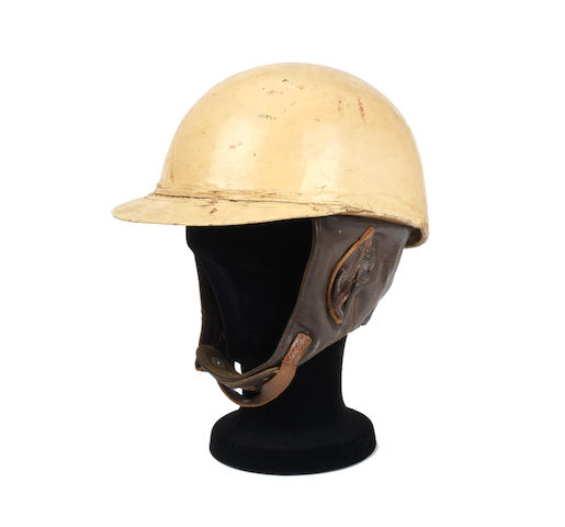 Bonhams : A 1950s peaked race helmet,