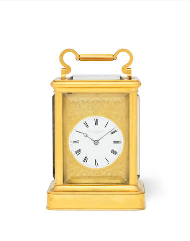 Bonhams : A rare late 19th century English giant carriage clock with ...