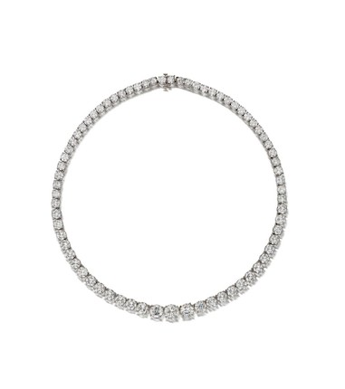 Bonhams : A diamond rivière necklace, by Cartier