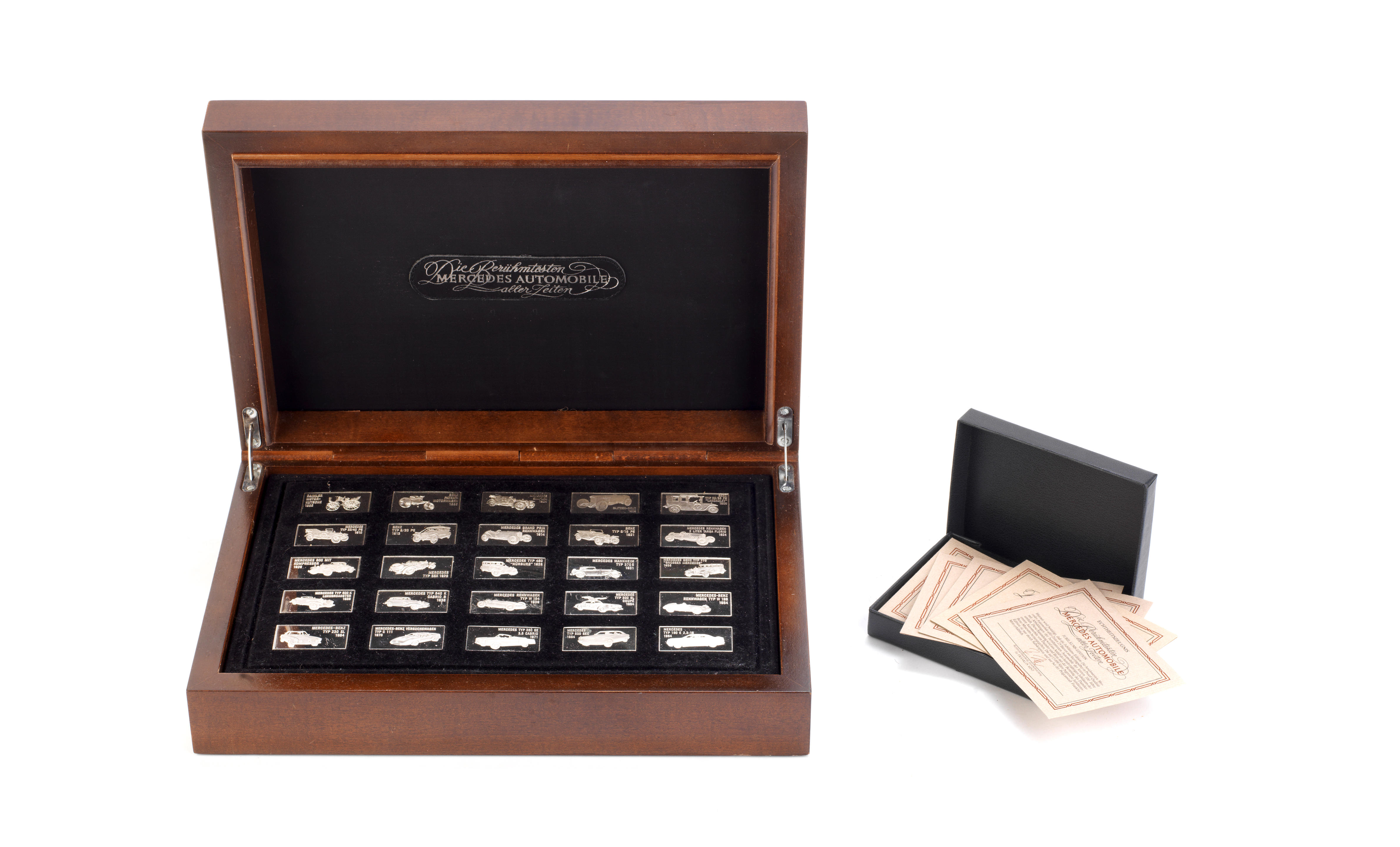 Bonhams Cars : A cased set of Mercedes-Benz sterling silver ...