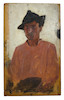 Thumbnail of Henry Scott Tuke, RA, RWS (British, 1858-1929) Boy with hat (recto), Italian man with hat (verso); Boy in straw hat (recto), Lady looking out to sea (verso) image 1