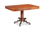 Thumbnail of A Victorian figured oak breakfast table, Welsh  The timber reputedly from an oak tree known as Derwen Ceubren yr Ellyl image 1