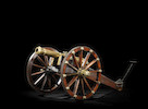 Thumbnail of A rare 3-pounder bronze Cannon with field carriage from the Gun Carriage Manufactory at Seringapatam Mysore, late 18th Century image 1