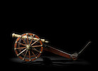 Thumbnail of A rare 3-pounder bronze Cannon with field carriage from the Gun Carriage Manufactory at Seringapatam Mysore, late 18th Century image 6