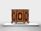Thumbnail of A pair of Napoleon III ormolu mounted kingwood, thuyawood, amaranth and parquetry hauteurs d'appui  (2) image 2