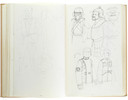 Thumbnail of Star Wars Episode IV - A New Hope John Mollo's personal sketchbook Notes & Sketches 1, a custom bound volume containing important and detailed working sketches and costume designs for many of the characters from the film Star Wars, together with production diary entries, meeting notes, time-lines and costume descriptions, the majority in black ink, some with colour; additionally the volume contains working for numerous military uniform designs for books, commercials and additional projects Mollo worked on during this time frame, Lucasfilm / Twentieth Century Fox, April 1975 - July 1976, image 34