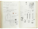 Thumbnail of Star Wars Episode IV - A New Hope John Mollo's personal sketchbook Notes & Sketches 1, a custom bound volume containing important and detailed working sketches and costume designs for many of the characters from the film Star Wars, together with production diary entries, meeting notes, time-lines and costume descriptions, the majority in black ink, some with colour; additionally the volume contains working for numerous military uniform designs for books, commercials and additional projects Mollo worked on during this time frame, Lucasfilm / Twentieth Century Fox, April 1975 - July 1976, image 25