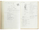 Thumbnail of Star Wars Episode IV - A New Hope John Mollo's personal sketchbook Notes & Sketches 1, a custom bound volume containing important and detailed working sketches and costume designs for many of the characters from the film Star Wars, together with production diary entries, meeting notes, time-lines and costume descriptions, the majority in black ink, some with colour; additionally the volume contains working for numerous military uniform designs for books, commercials and additional projects Mollo worked on during this time frame, Lucasfilm / Twentieth Century Fox, April 1975 - July 1976, image 8