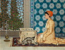 Thumbnail of Osman Hamdi Bey (Turkish, 1842-1910) Young Woman Reading image 1