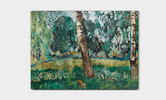 Thumbnail of Natalia Sergeevna Goncharova (Russian, 1881-1962) 'Birch trees' Berezy, 1906 image 1