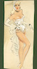 Thumbnail of Ronald Cobb (British, 1907-1977) Two original costume designs of Murray's Cabaret Club showgirls in white costumes for 'Ascot No.' 1950's, 2 image 2