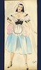Thumbnail of Ronald Cobb (British, 1907-1977) An original costume design for a Murray's Cabaret Club showgirl in a milkmaid costume, 1950's, image 2