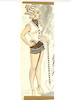 Thumbnail of Ronald Cobb (British, 1907-1977) Group of six original costume designs for Murray's Cabaret Club showgirls in brown and white farm girl playsuits, 1951, 6 image 3