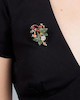 Thumbnail of CARNELIAN, NEPHRITE AND DIAMOND WILD STRAWBERRY BROOCH AND EARCLIP SUITE, image 3