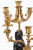 Thumbnail of A pair of fine and impressive Empire 'Retour D'Egypt' gilt and patinated bronze seven light figural candelabra Possibly attributable to Pierre-Philippe Thomire, early 19th century (2) image 6