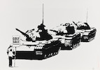 Thumbnail of Banksy (British, born 1974) Golf Sale Screenprint, 2003, on wove paper, numbered 315/750 in pencil, published by Pictures on Walls, London, with the artist's red ink stamp, the full sheet, framedSheet 340 x 483mm (13 3/8 x 19in) image 1