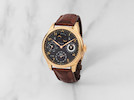 Thumbnail of IWC. Belle montre bracelet en or rose 18K (750) calendrier perpétuel avec phase de lune et réserve de marche mouvement automatique IWC. A fine 18K rose gold automatic perpetual calendar wristwatch with moon phase and power reserve   Portuguese Perpetual Calendar, Ref IW502103, Purchased 17th December 2003 image 1