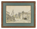 Thumbnail of Sir Kyffin Williams R.A. (British, 1918-2006) Ffestiniog Street Scene image 3