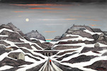 Thumbnail of Fred Uhlman (British, 1901-1985) Welsh Slate Mines in Snow image 1
