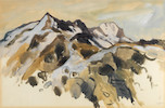 Thumbnail of Sir Kyffin Williams R.A. (British, 1918-2006) Gallt y Wenallt and Lliwedd (Snowdon) image 1