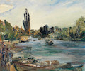 Thumbnail of Ronald Ossory Dunlop R.A., R.B.A. (British, 1894-1973) Hampton Court (Painted in the early 1940s) image 1
