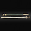 Thumbnail of The Bedchamber Sword of Tipu Sultan (reg. 1782-1799), a fine gold-koftgari-hilted steel sword (sukhela) India,  18th Century image 14