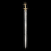 Thumbnail of The Bedchamber Sword of Tipu Sultan (reg. 1782-1799), a fine gold-koftgari-hilted steel sword (sukhela) India,  18th Century image 4