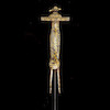 Thumbnail of The Bedchamber Sword of Tipu Sultan (reg. 1782-1799), a fine gold-koftgari-hilted steel sword (sukhela) India,  18th Century image 7