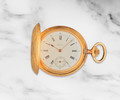 Thumbnail of Omega. Montre de gousset à clapet en or jaune 18K (750) remontoir au pendant Omega. An 18K gold keyless wind full hunter pocket watch  Circa 1900 image 1