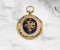 Thumbnail of A. Chapuis, Genève. Montre de poche à cadran ouvert en or jaune 18K (750) double boîtier remontoir à clé A. Chapuis, Genève. An 18K gold key wind open face pair case pocket watch  Circa 1800 image 1
