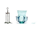 Thumbnail of A Nishapur blue glass mosque lamp  Persia, 10th Century image 1