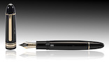 Thumbnail of A Montblanc Meisterstück 149 black and gold fountain pen and ink set (2) image 4