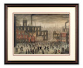 Thumbnail of Laurence Stephen Lowry R.A. (British, 1887-1976) Our Town Offset lithograph in colours, on wove paper, signed and numbered 347/850 in pencil, published by Grove Galleries Ltd., Manchester, with margins, framedImage 425 x 614mm (16 3/4 x 24 1/8in)Sheet 575 x 755mm (22 5/8 x 29 3/4in) image 2