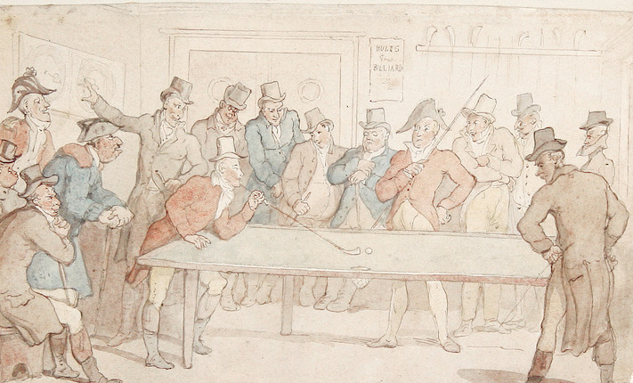 Bonhams : Follower of Thomas Rowlandson (British, 1756-1827) Billiards