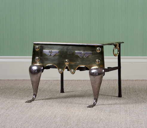A 19th Century brass, steel and wrought-iron footman image 1