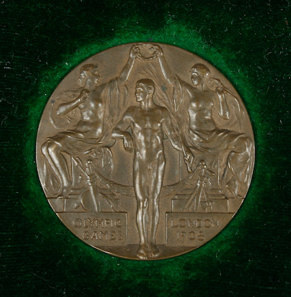 Bonhams : 1908 Olympic bantamweight boxing bronze medal awarded to ...