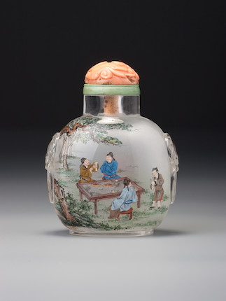 Bonhams : An inside-painted rock-crystal snuff bottle Wang Xisan, dated  1962 (the bottle, probably Official School, 1760-1860)