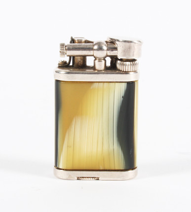 Bonhams : DUNHILL a simulated horn mounted 'Unique' lighter