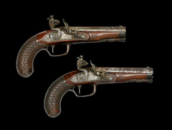 Bonhams : A Fine Pair Of 40-Bore Flintlock Travelling Pistols