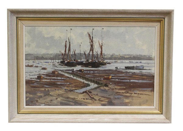 Bonhams : John Neale (British, Contemporary) The Spritsail Barges, Pin ...