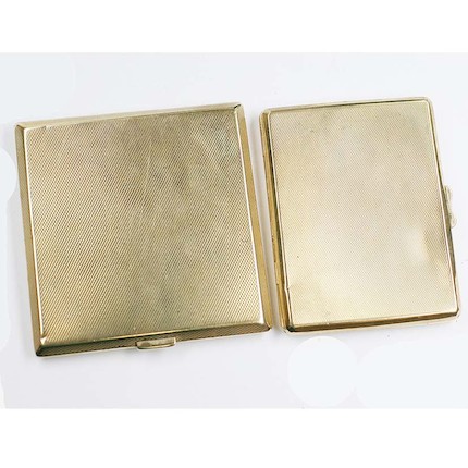 Bonhams : Two 9ct gold cigarette cases