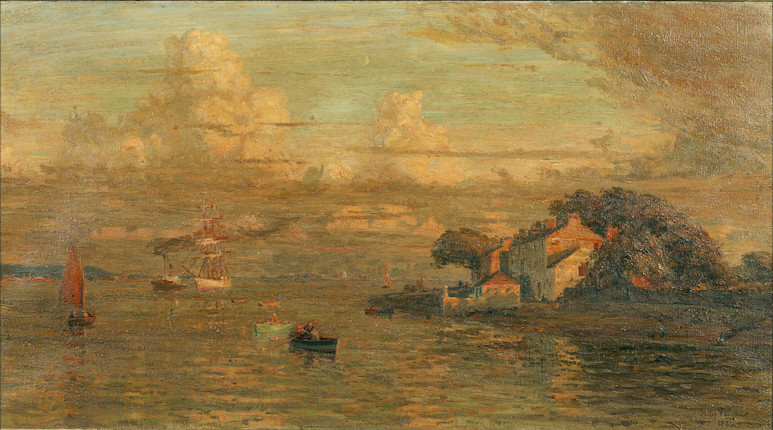 Bonhams : Philip Thomson Gilchrist (British, 1865-1956) Estuary scene