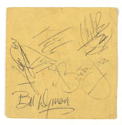 Bonhams : An autographed Rolling Stones concert ticket, Esplanade ...