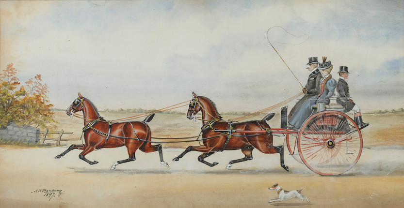 Bonhams : Henry William Standing (British) Horse drawn carriage scenes