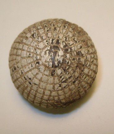 Bonhams : A '27' gutta-percha golf ball circa 1870s